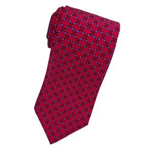 Hermes 5060 PA Smooth Silk Colorful Diamond Geometric Tie Made in France